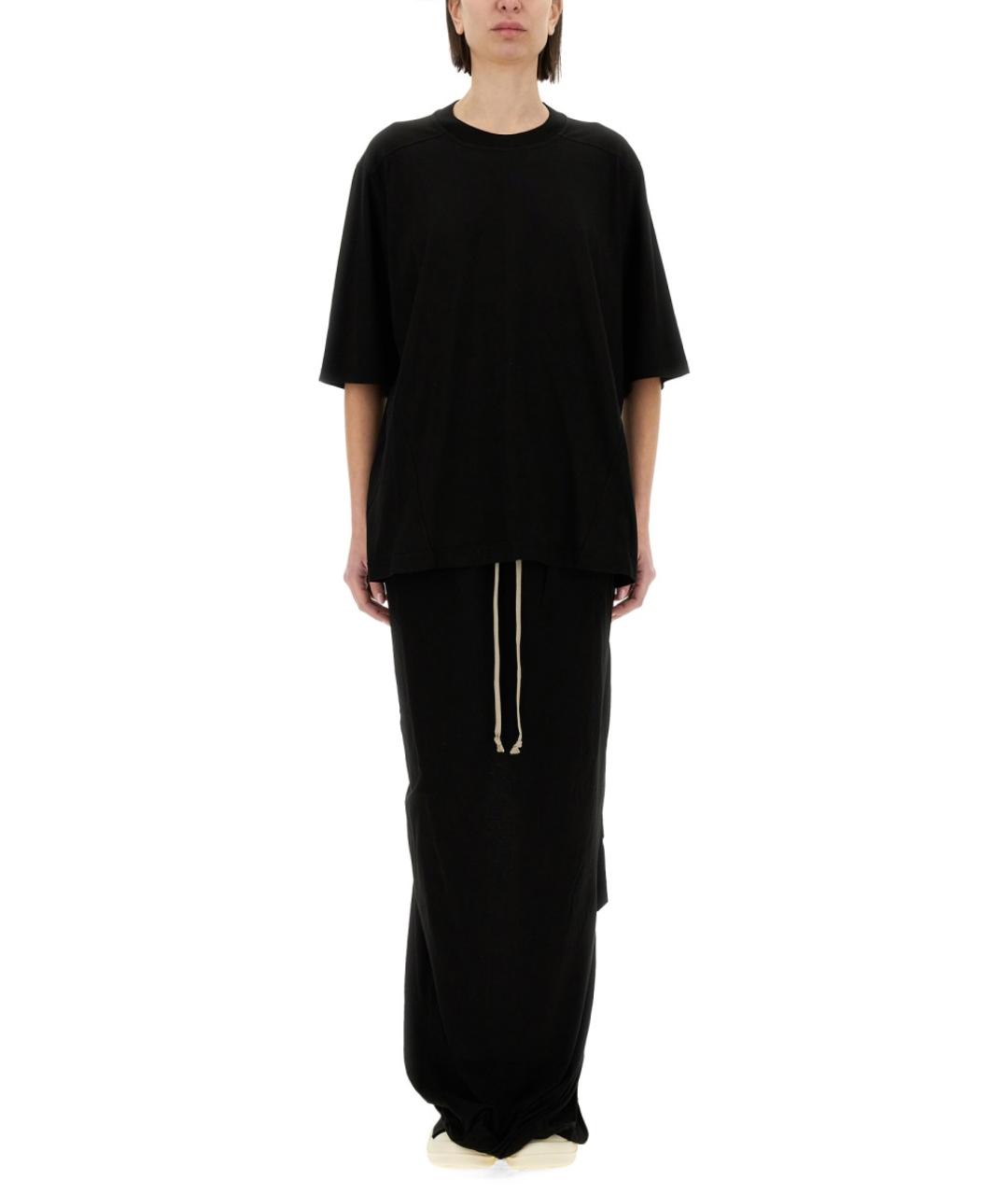 RICK OWENS DRKSHDW Черная хлопковая футболка, фото 3