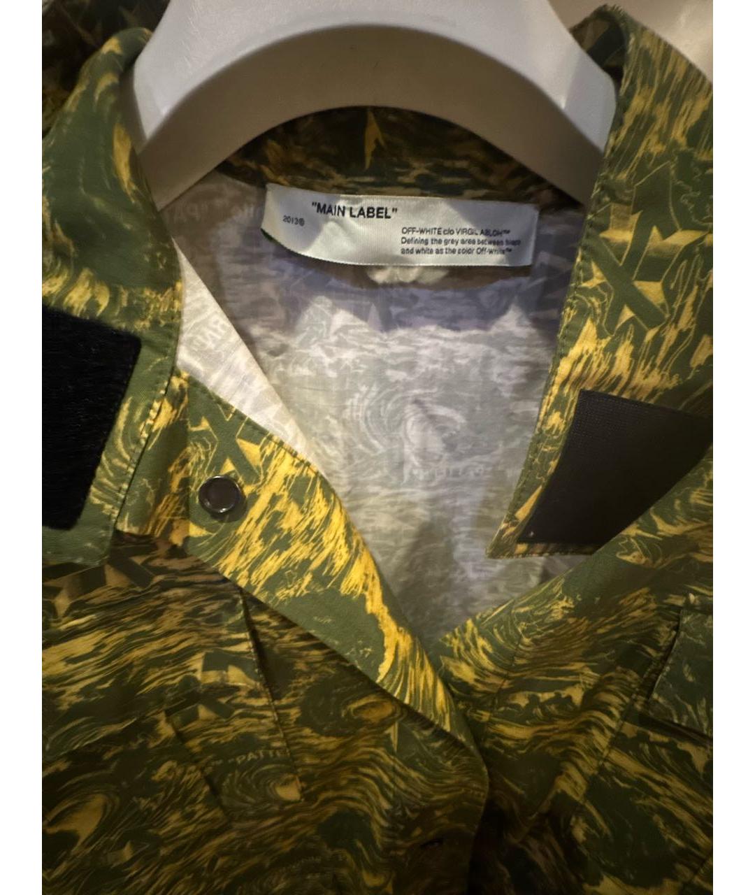 OFF-WHITE Хаки хлопковая куртка, фото 3