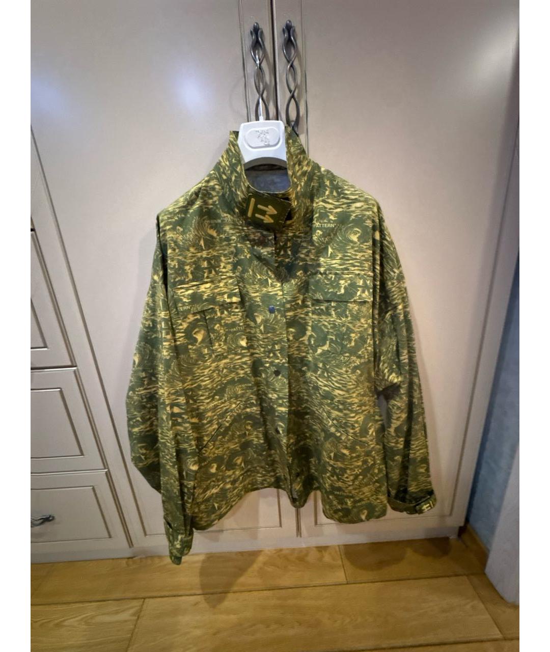 OFF-WHITE Хаки хлопковая куртка, фото 9