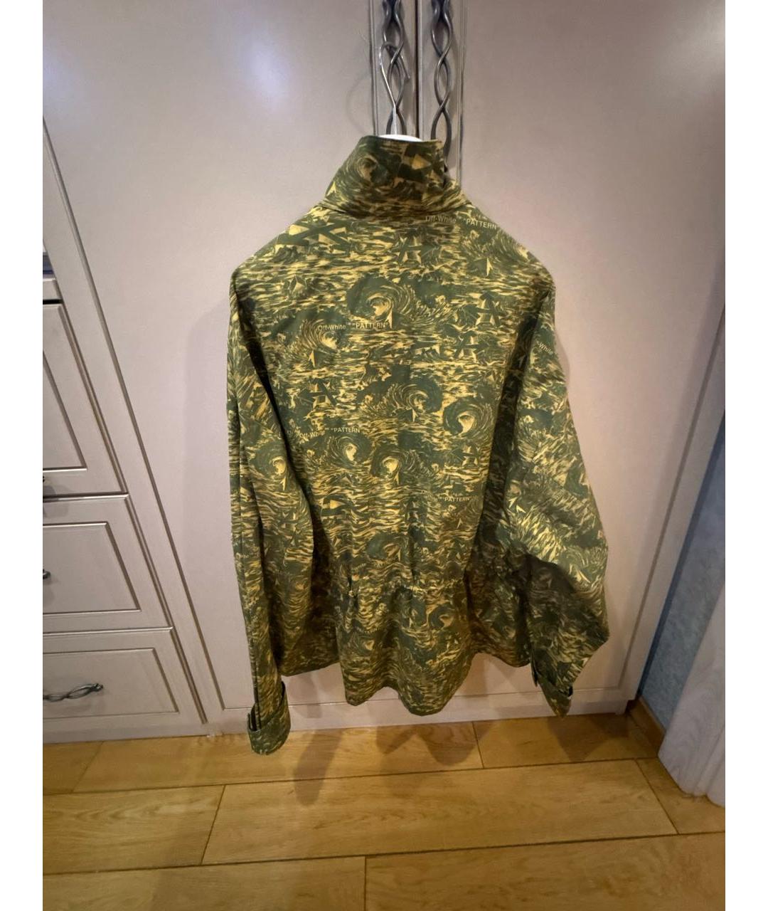 OFF-WHITE Хаки хлопковая куртка, фото 2