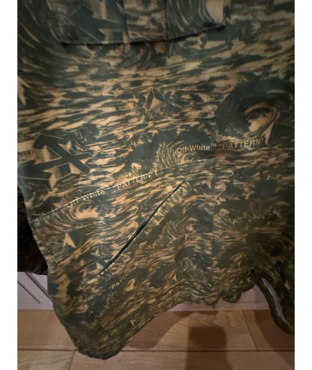 OFF-WHITE Хаки хлопковая куртка, фото 5