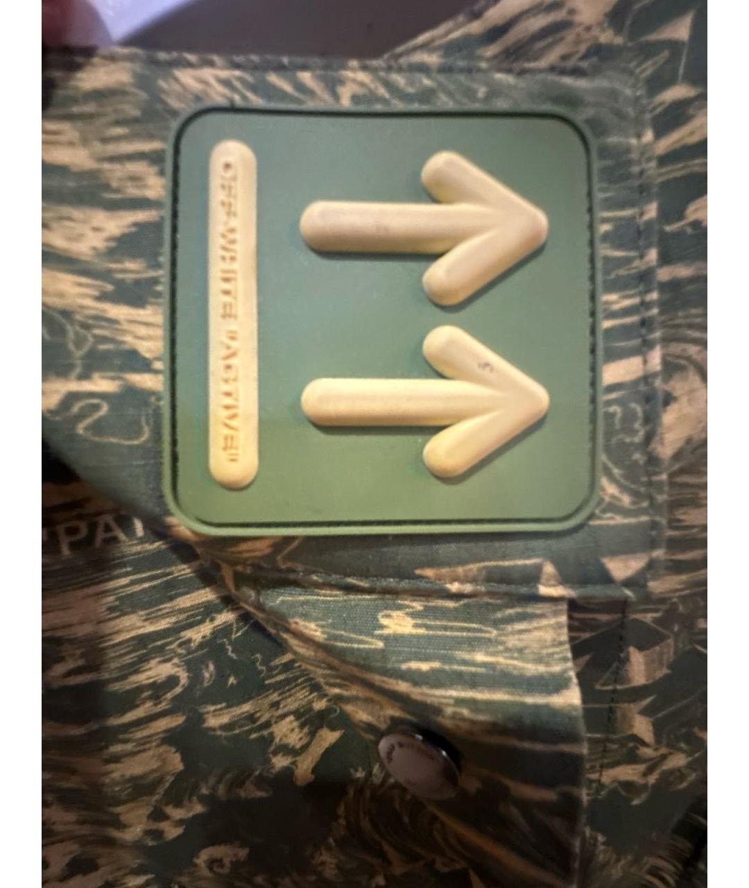 OFF-WHITE Хаки хлопковая куртка, фото 4