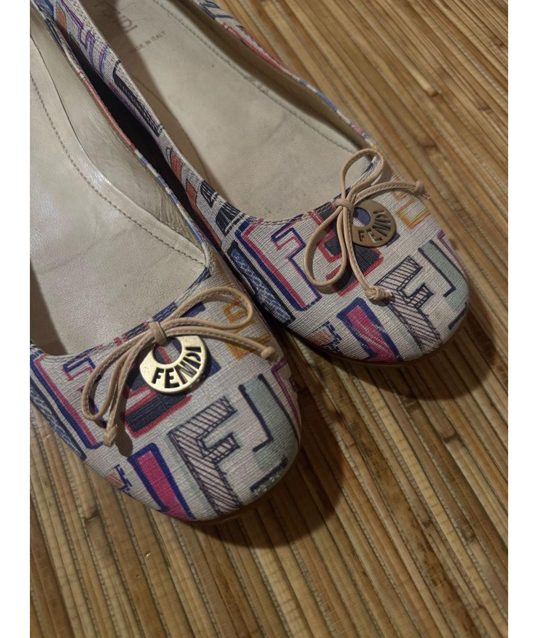 FENDI Мульти кожаные балетки, фото 3
