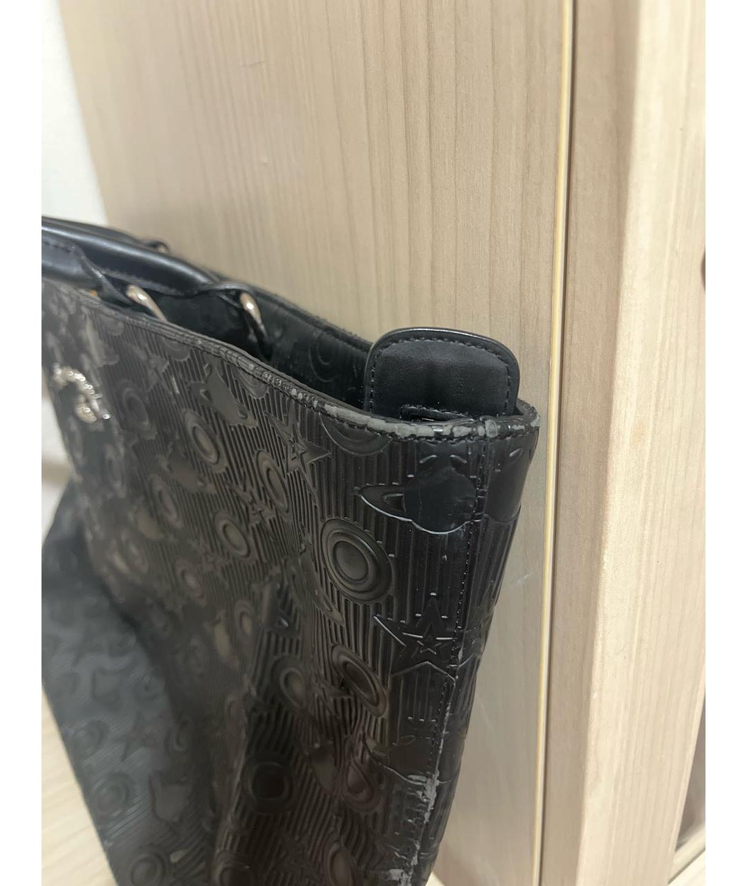 VIVIENNE WESTWOOD Черная кожаная сумка тоут, фото 5