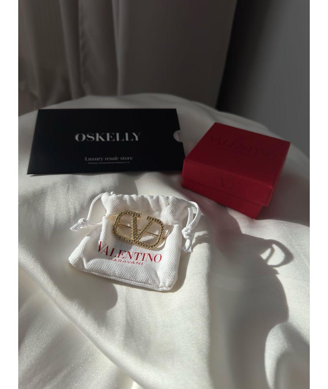 VALENTINO Золотая позолоченная булавка / брошь, фото 2