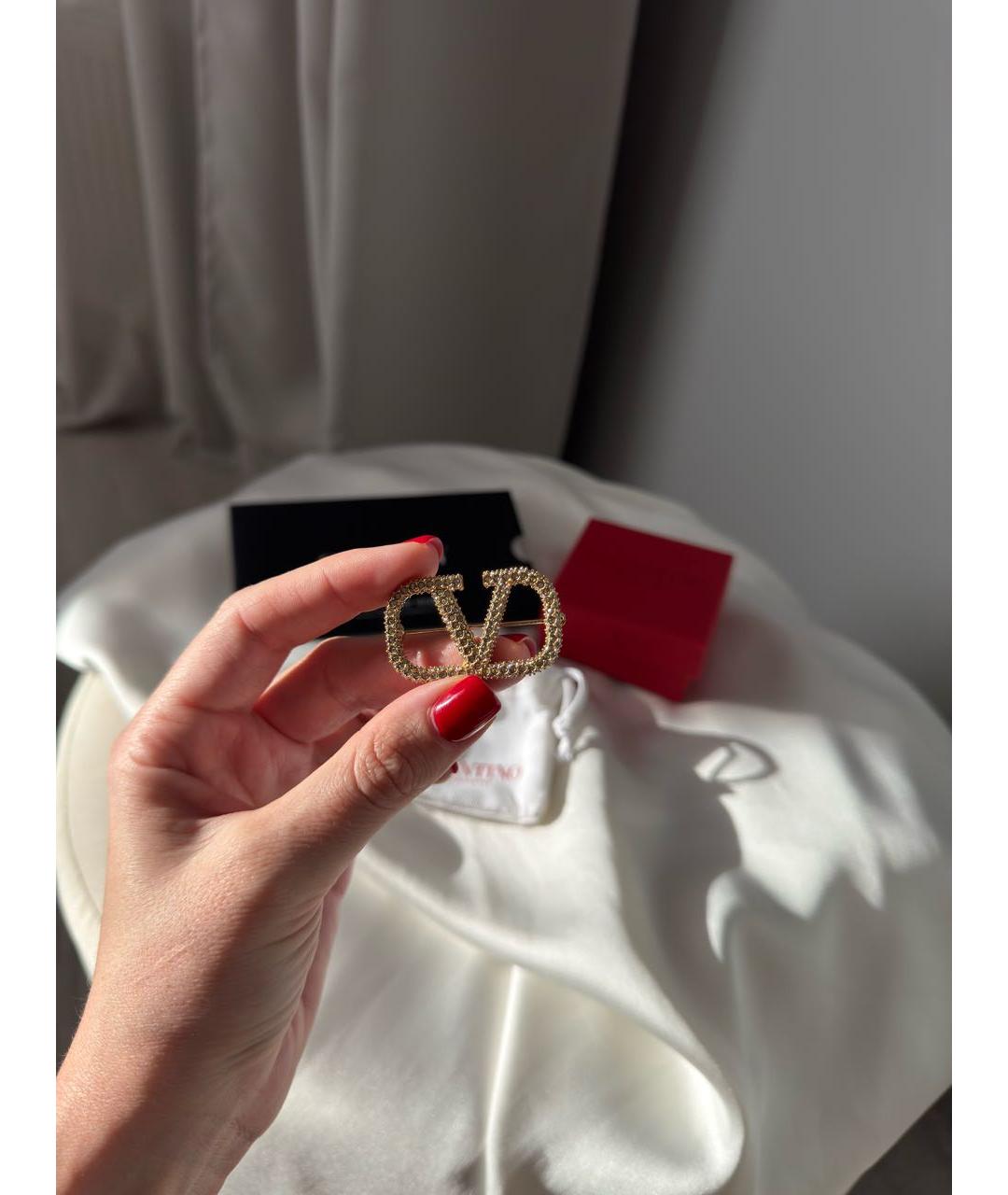 VALENTINO Золотая позолоченная булавка / брошь, фото 3