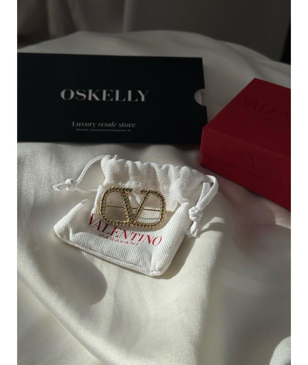 VALENTINO Золотая позолоченная булавка / брошь, фото 4