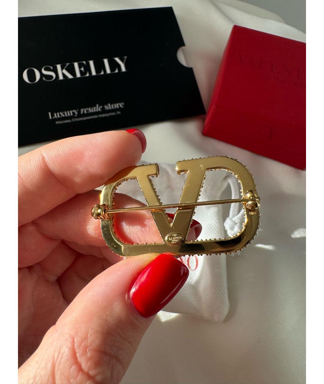 VALENTINO Золотая позолоченная булавка / брошь, фото 5