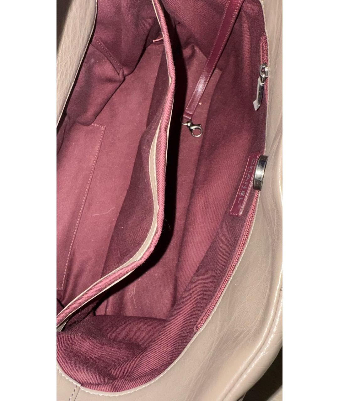 CHANEL Серая кожаная сумка через плечо, фото 7