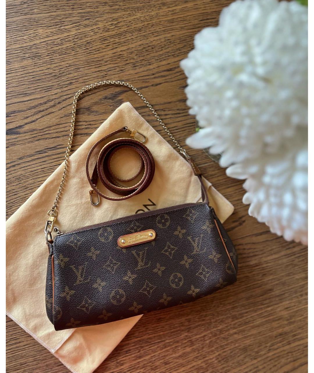 LOUIS VUITTON Коричневая кожаная сумка через плечо, фото 2