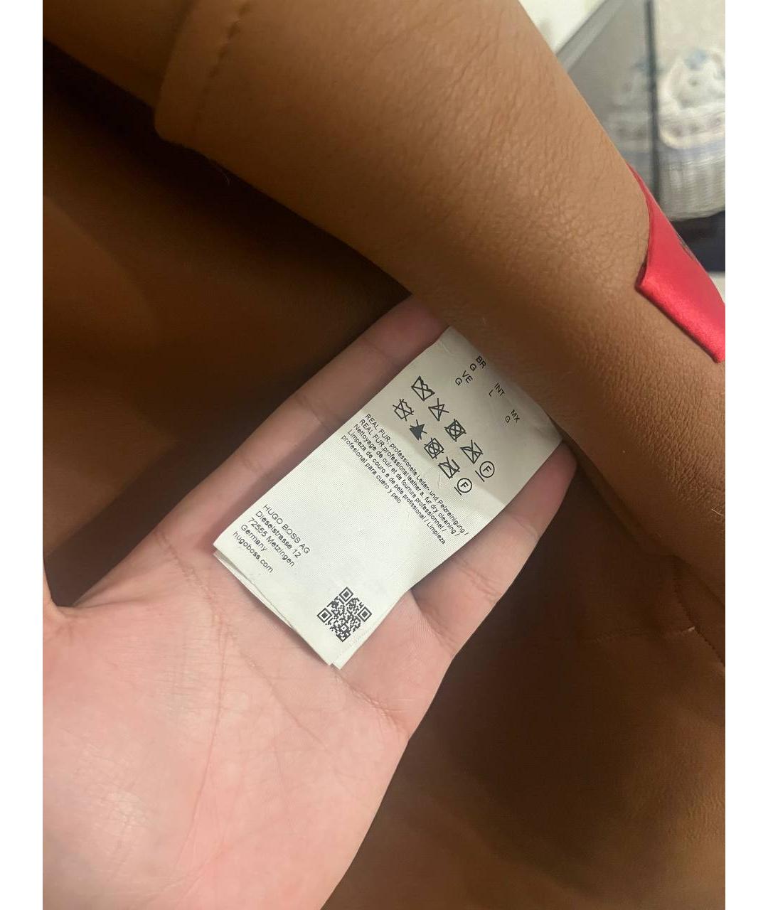 HUGO BOSS Бежевая меховая шуба, фото 4