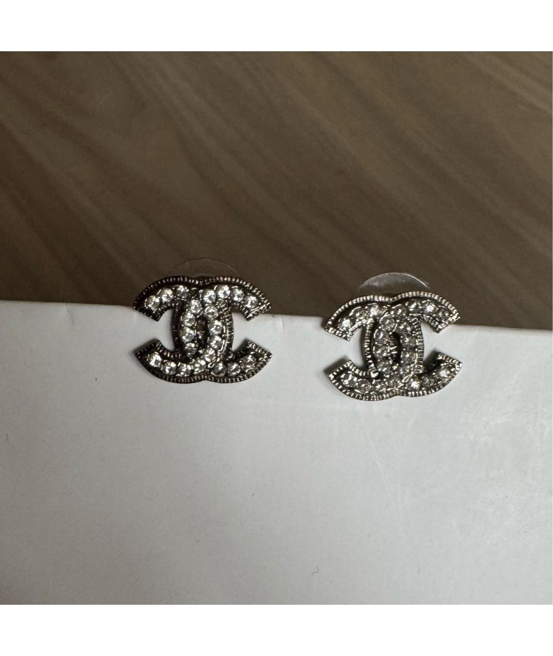 CHANEL Серебряные латунные серьги, фото 6