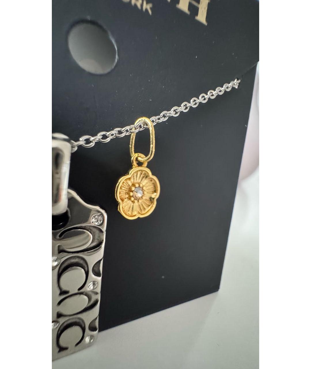 COACH Серебряная металлическая подвеска, фото 8