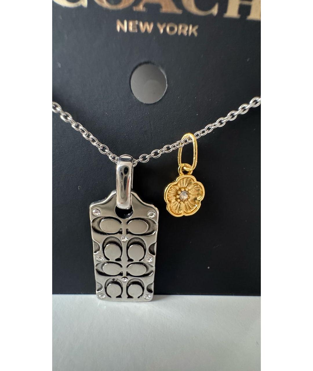 COACH Серебряная металлическая подвеска, фото 3