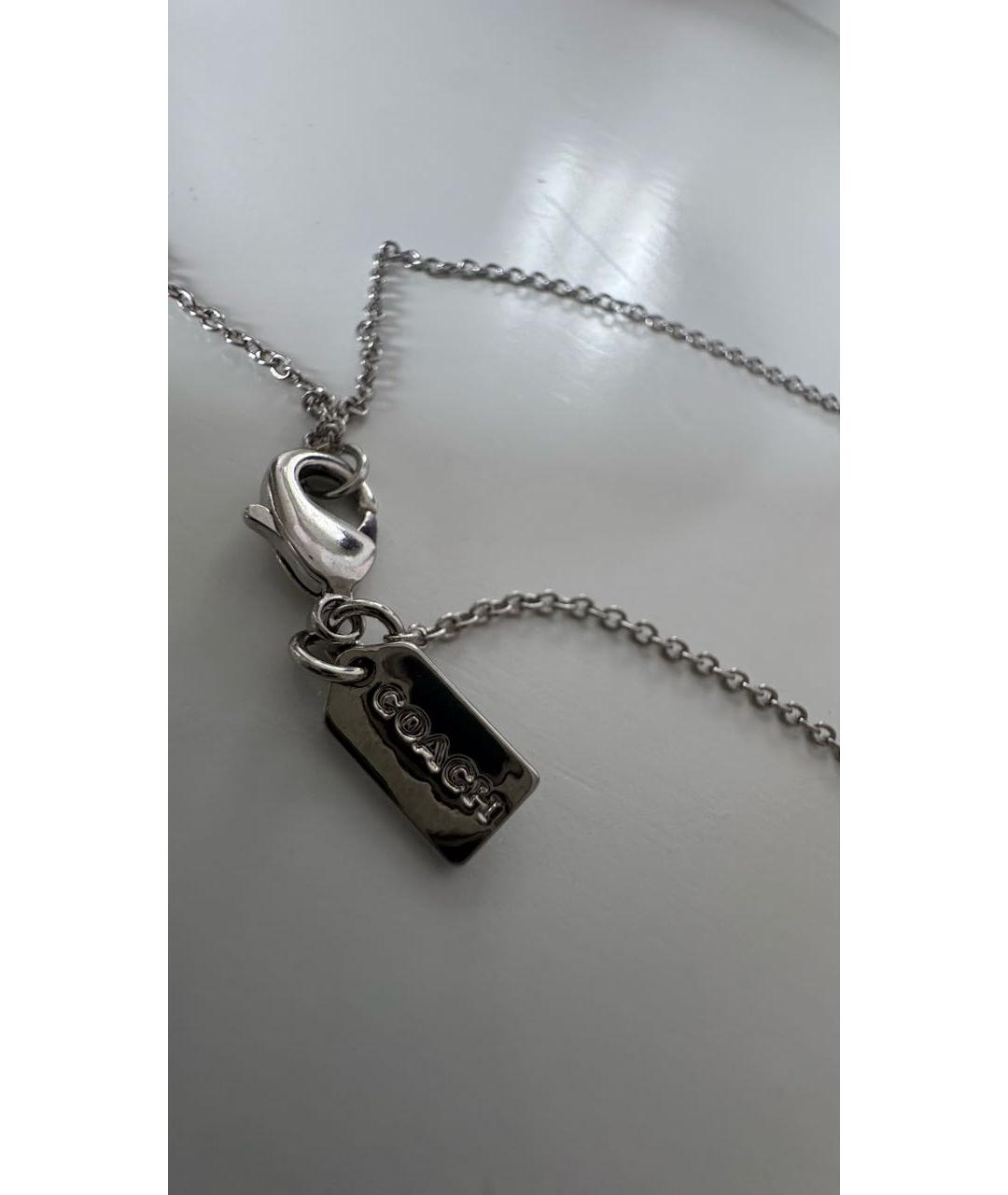 COACH Серебряная металлическая подвеска, фото 5