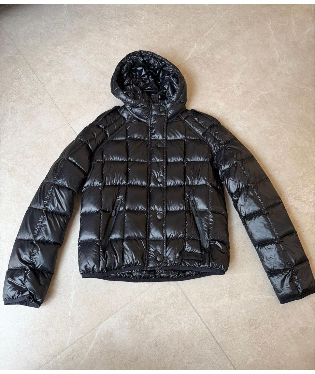 BURBERRY Черный полиамидовый пуховик, фото 5