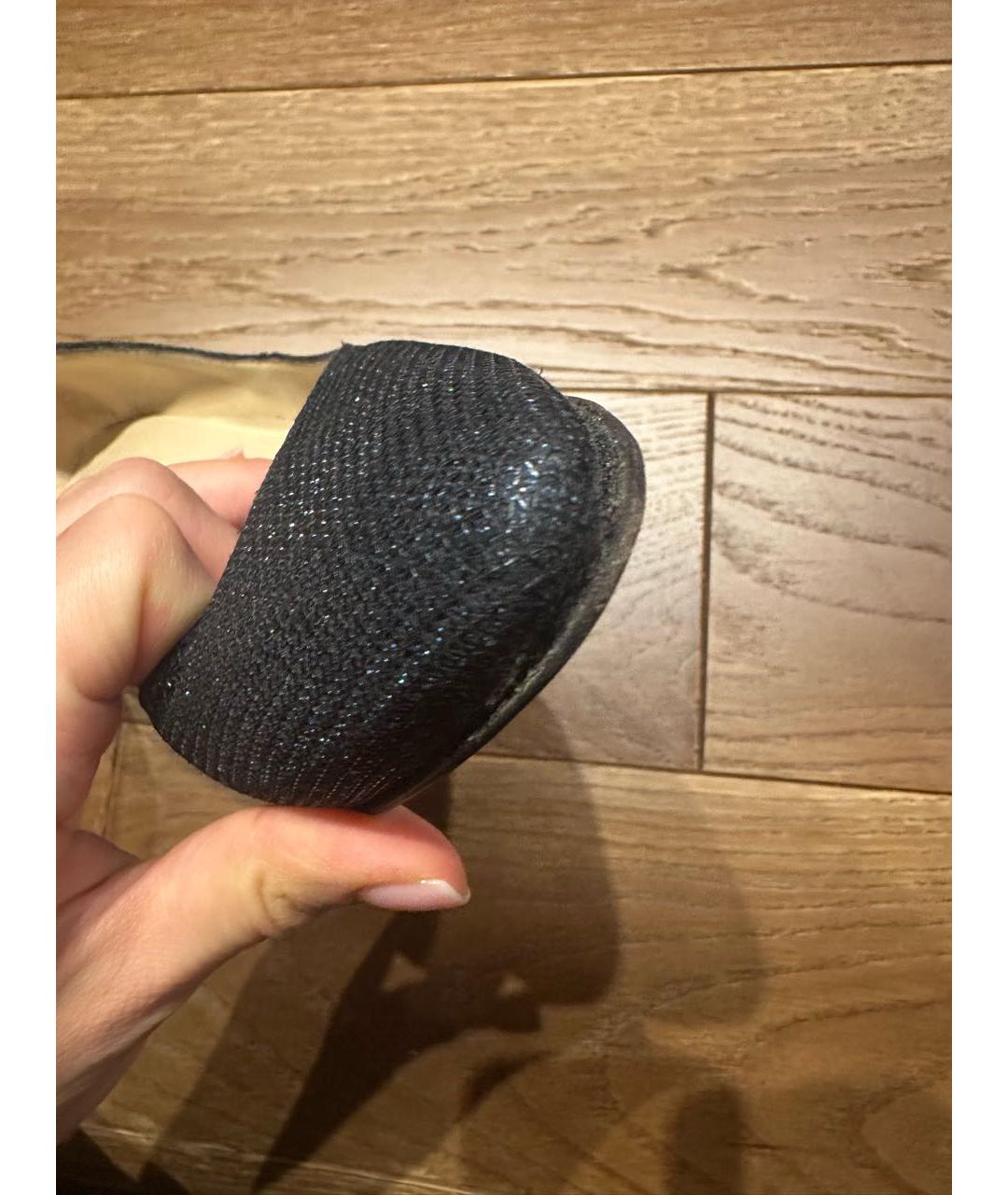 JIMMY CHOO Темно-синие текстильные туфли, фото 7