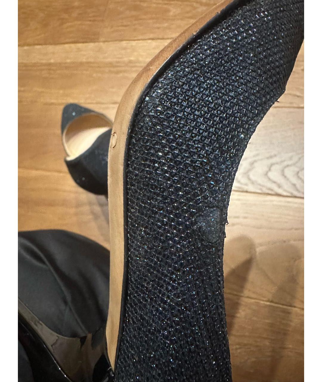 JIMMY CHOO Темно-синие текстильные туфли, фото 5