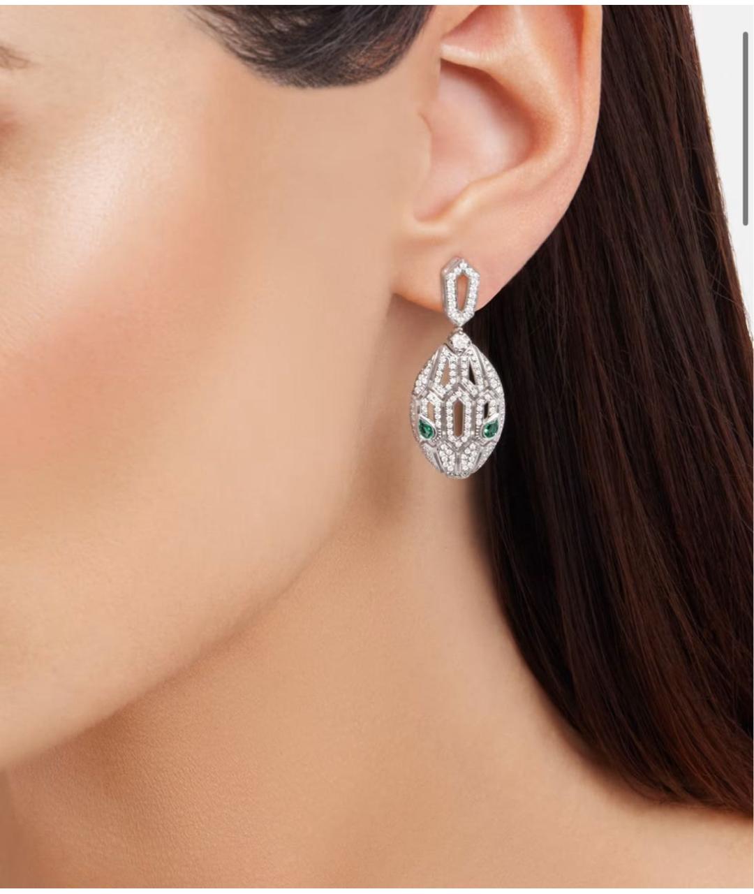 BVLGARI Белые серьги из белого золота, фото 2