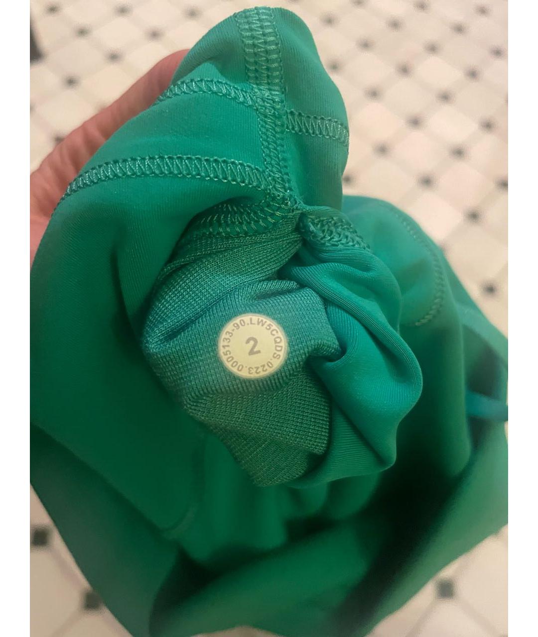 Lululemon Зеленые полиэстеровые спортивные брюки и шорты, фото 4