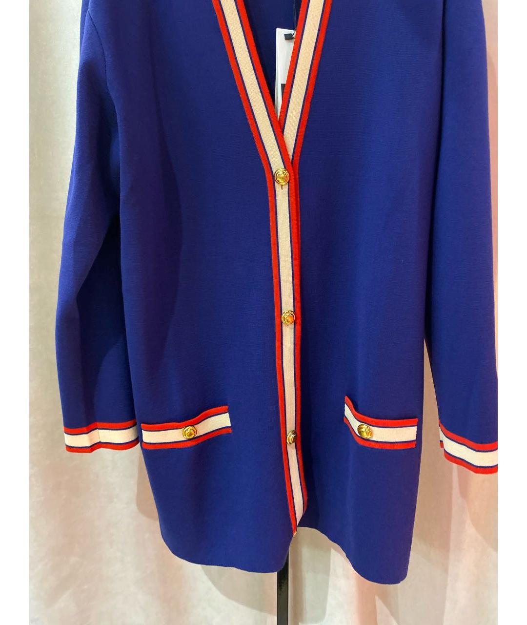 GUCCI Синий шерстяной кардиган, фото 7