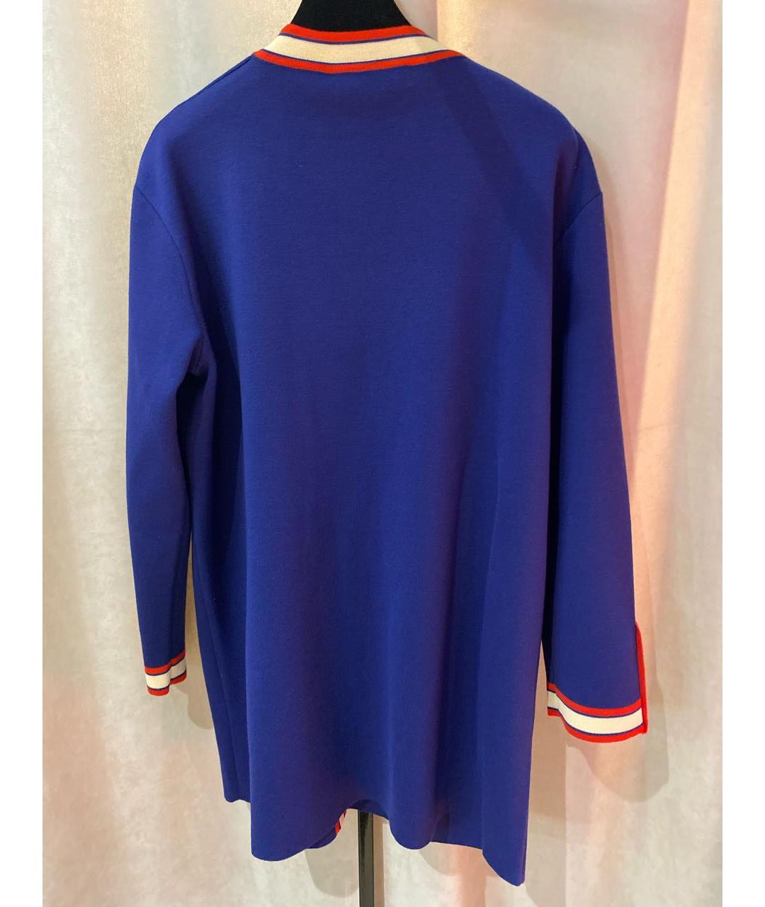 GUCCI Синий шерстяной кардиган, фото 2