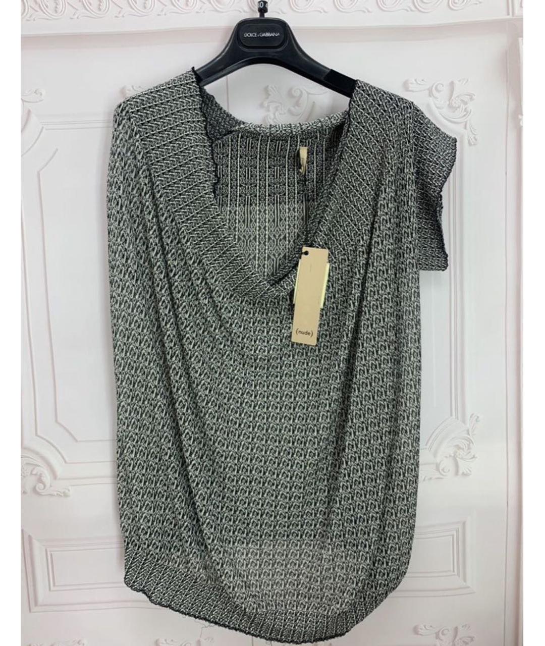 NUDE Серая хлопковая блузы, фото 9