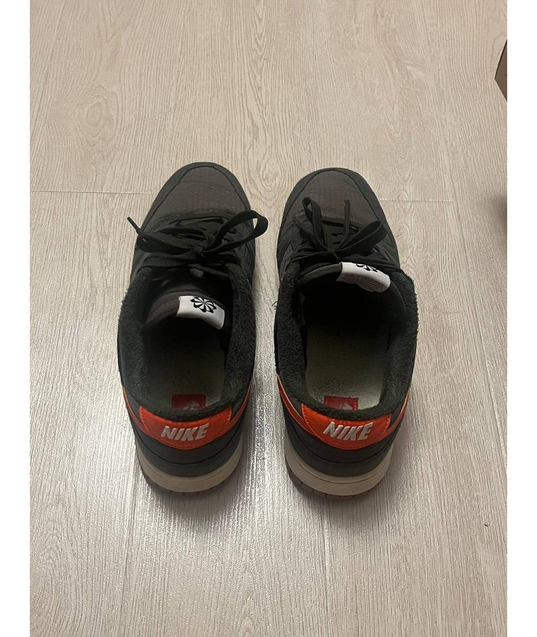 NIKE Зеленые текстильные низкие кроссовки / кеды, фото 4