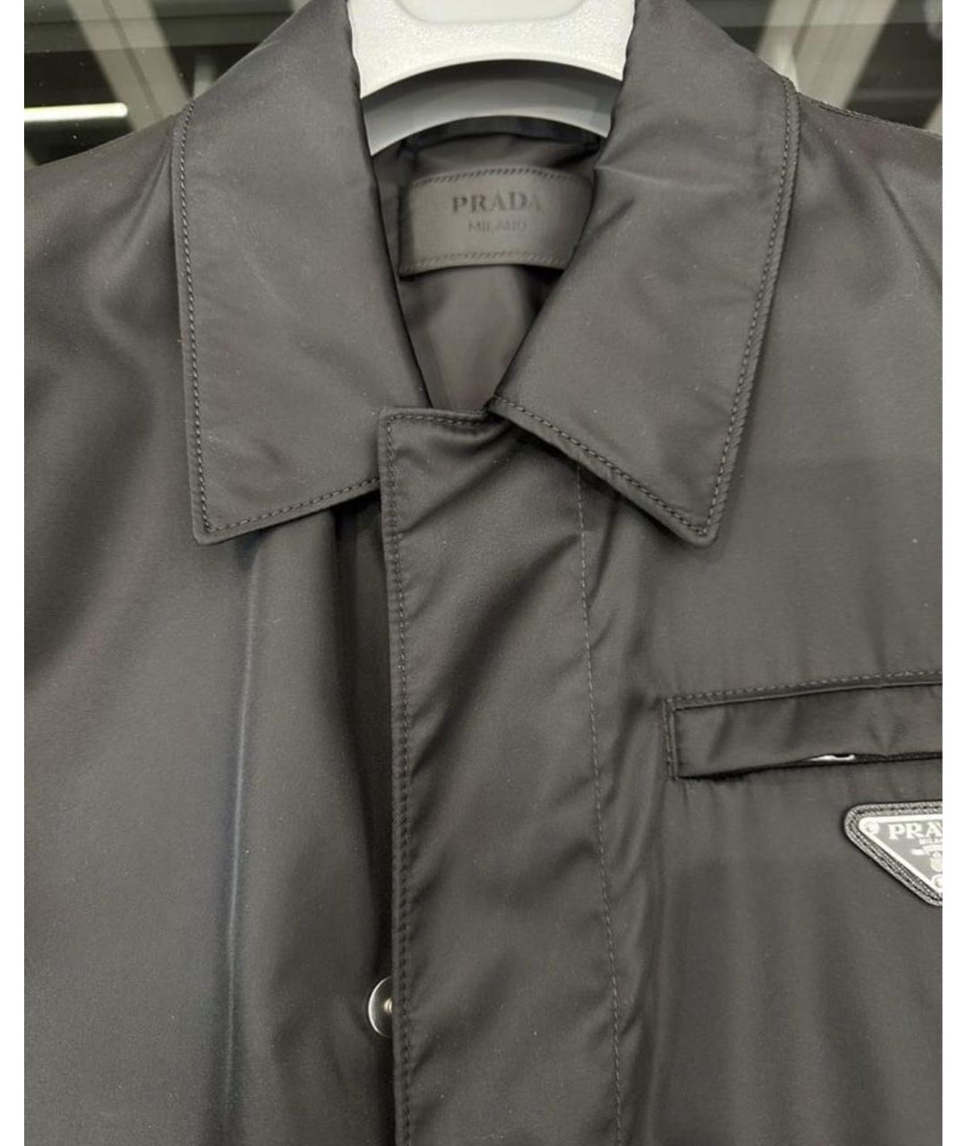 PRADA Черный полиамидовый тренч / плащ, фото 6