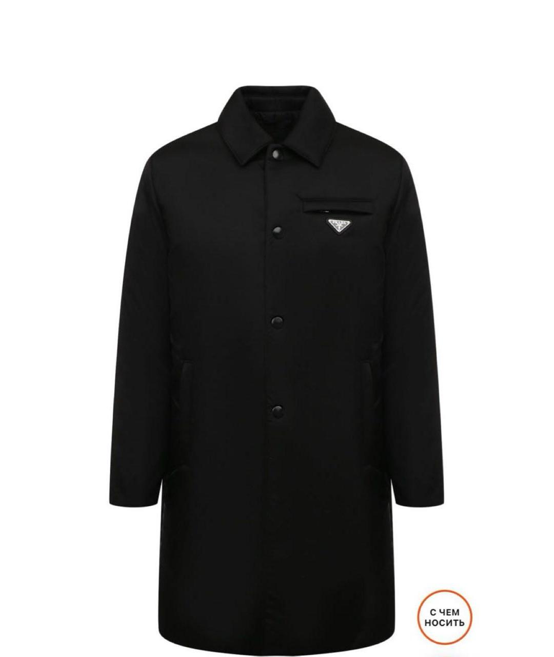 PRADA Черный полиамидовый тренч / плащ, фото 8