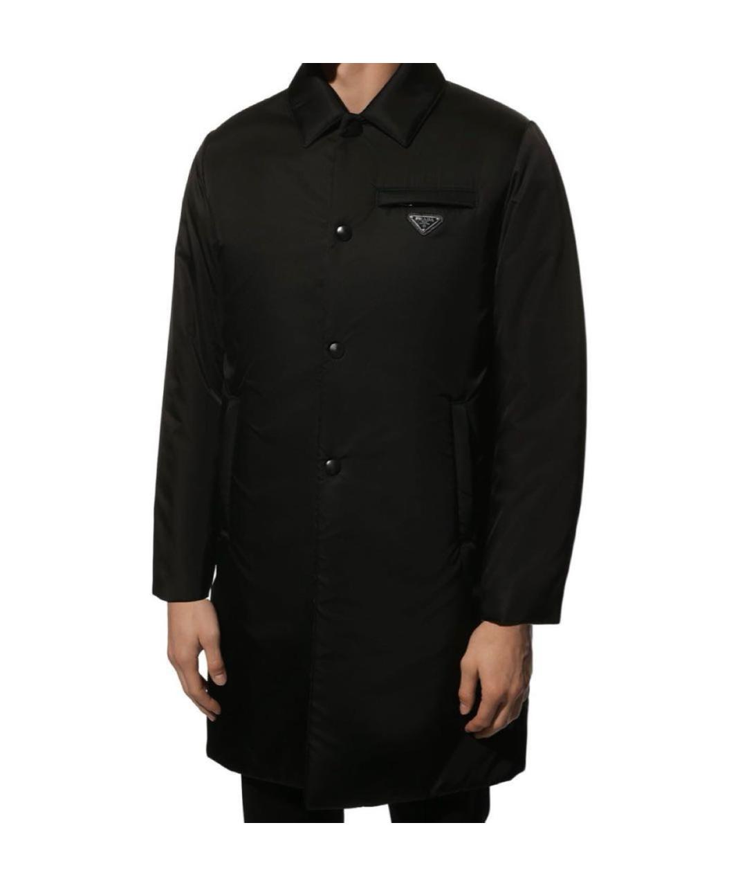 PRADA Черный полиамидовый тренч / плащ, фото 5