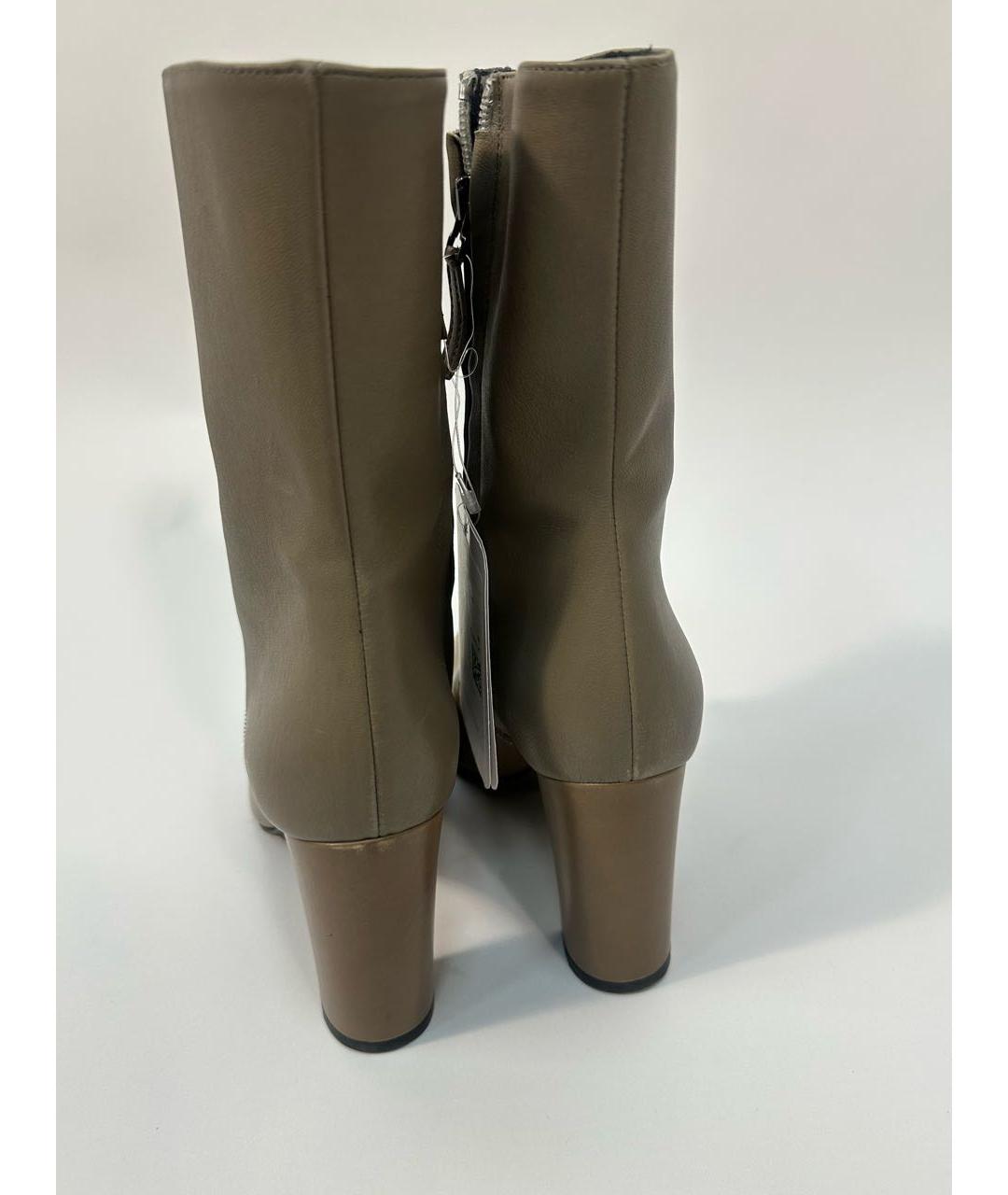 BRUNELLO CUCINELLI Коричневые кожаные ботильоны, фото 4