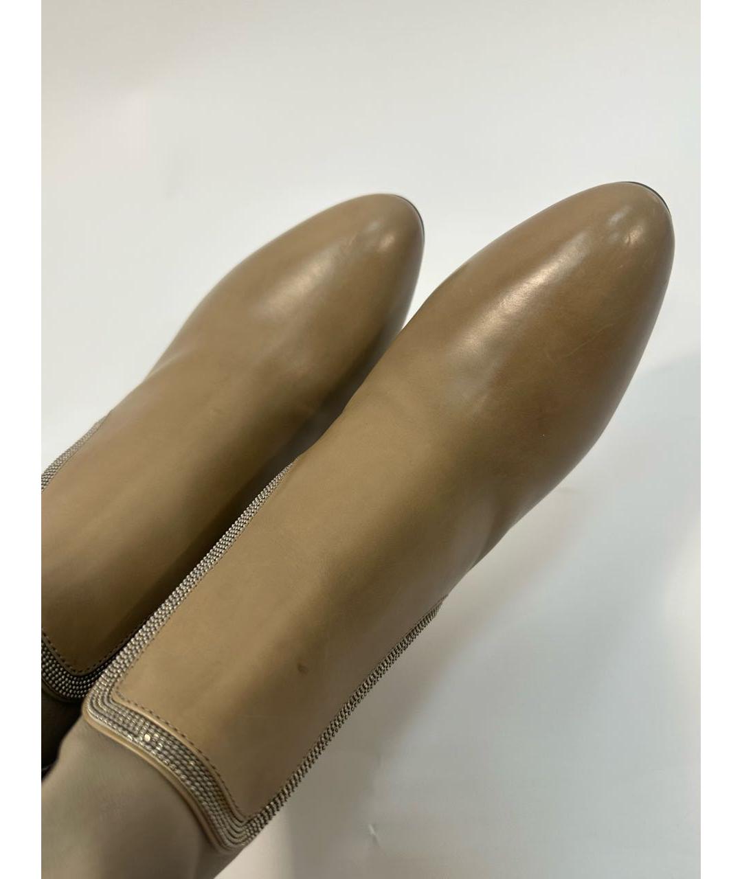 BRUNELLO CUCINELLI Коричневые кожаные ботильоны, фото 3