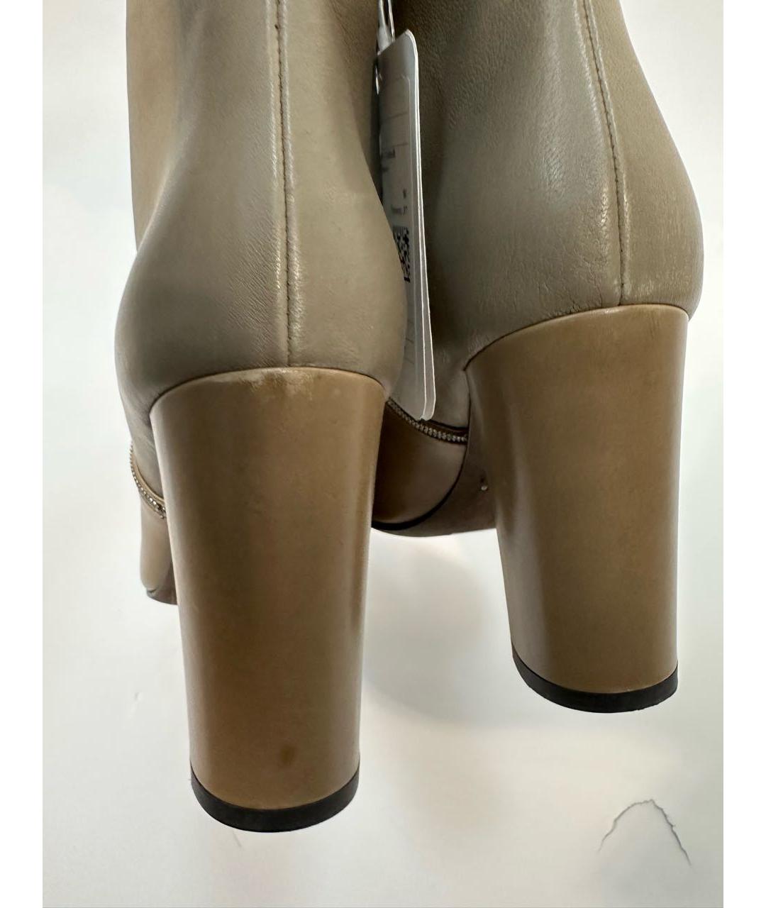 BRUNELLO CUCINELLI Коричневые кожаные ботильоны, фото 5