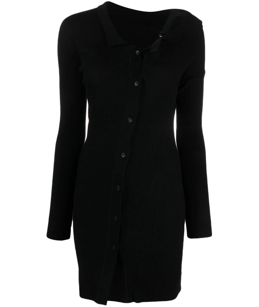 JACQUEMUS Черное шерстяное повседневное платье, фото 1