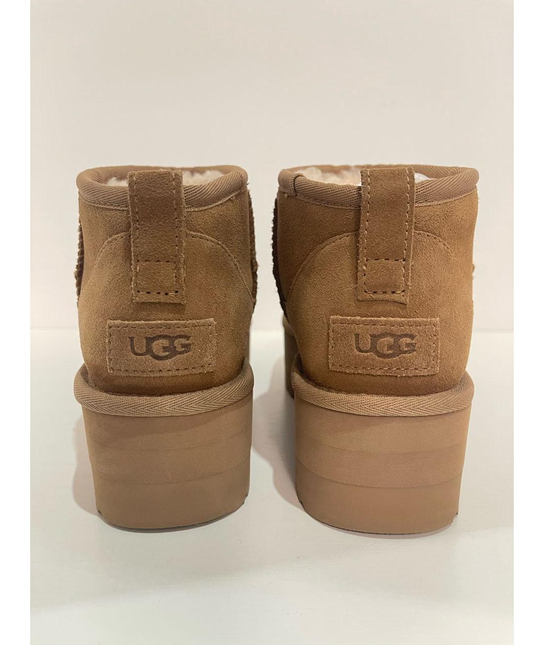 UGG AUSTRALIA Коричневые замшевые ботинки, фото 4