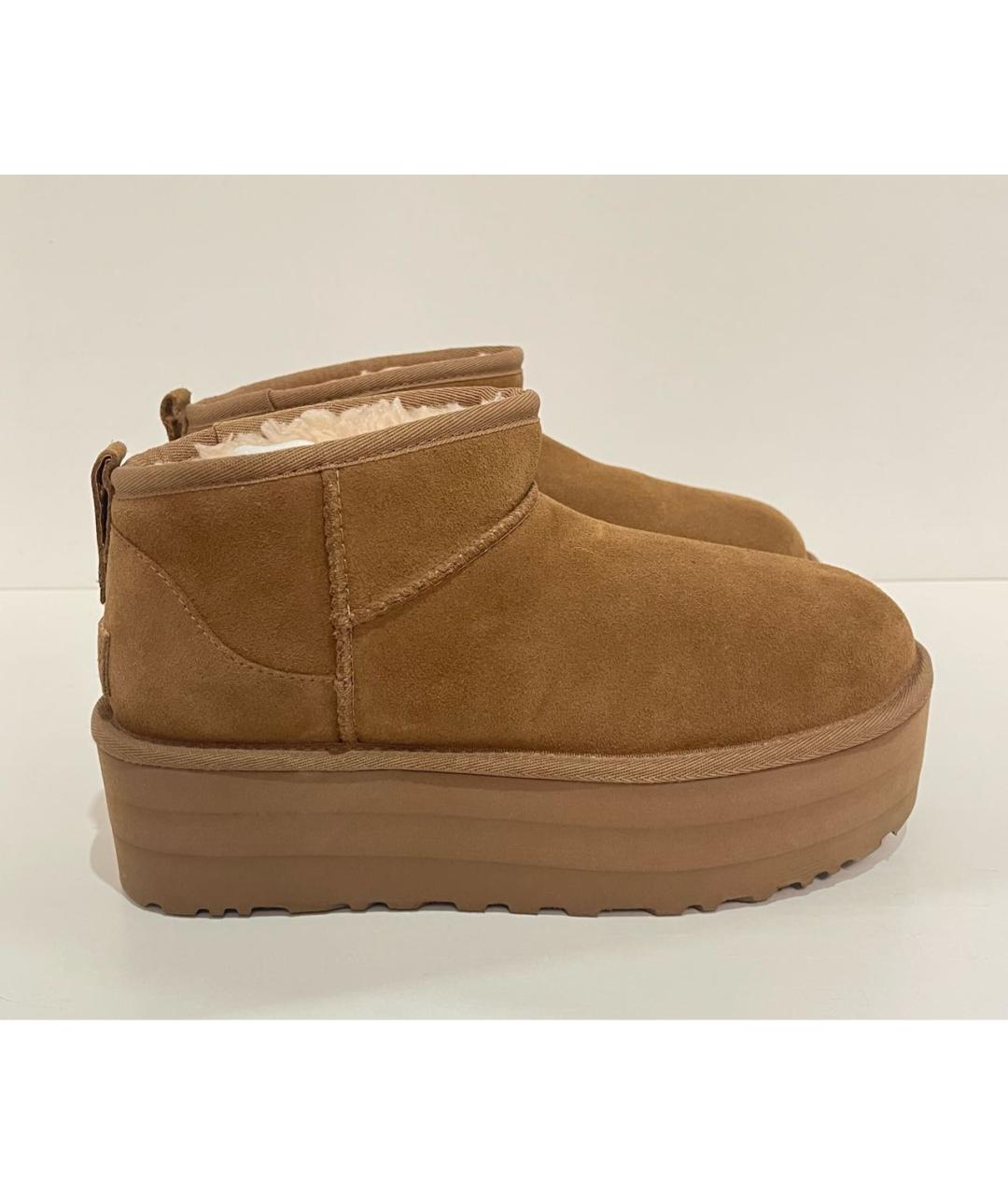 UGG AUSTRALIA Коричневые замшевые ботинки, фото 3