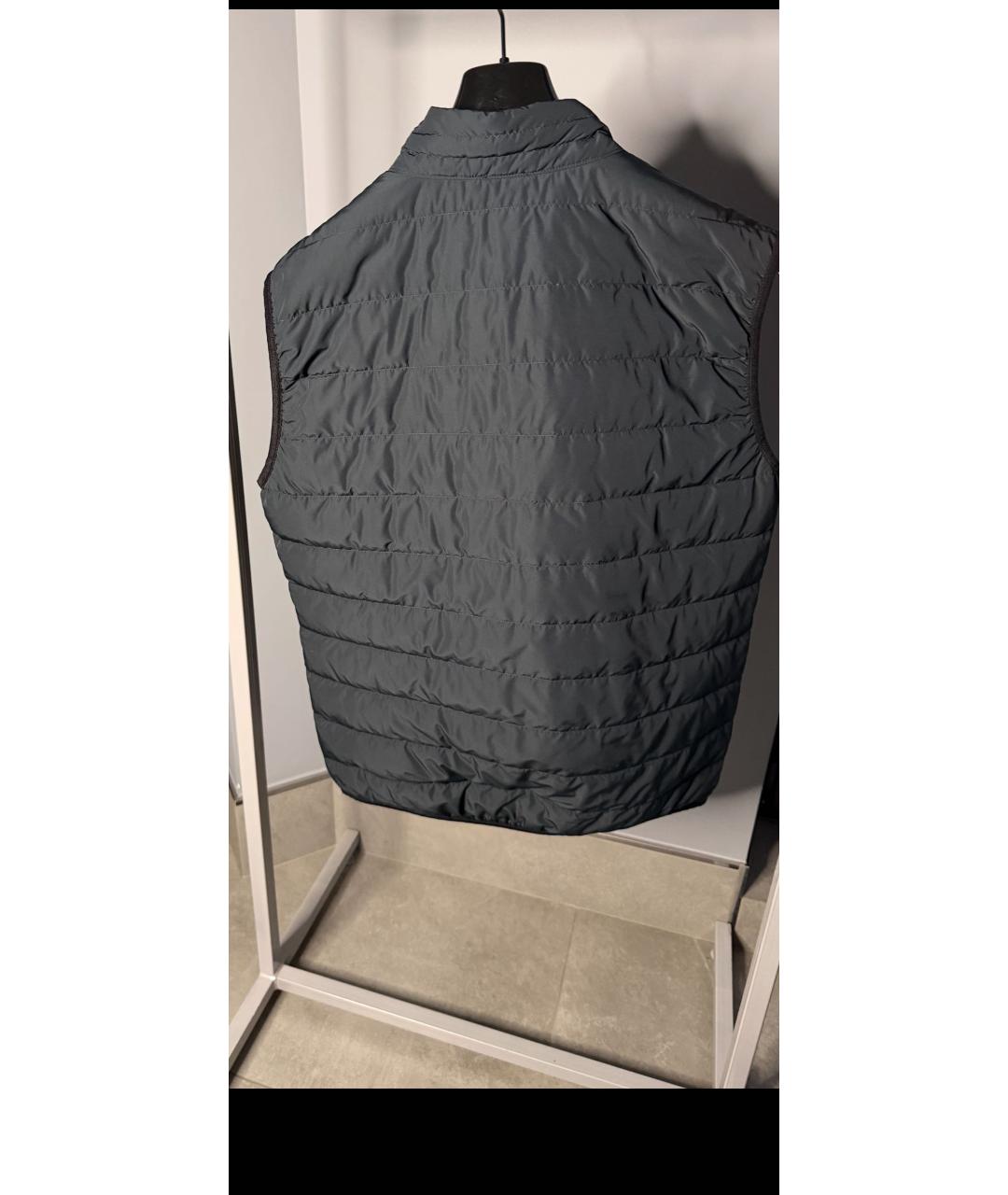 EA7 Антрацитовый хлопковый жилет, фото 2