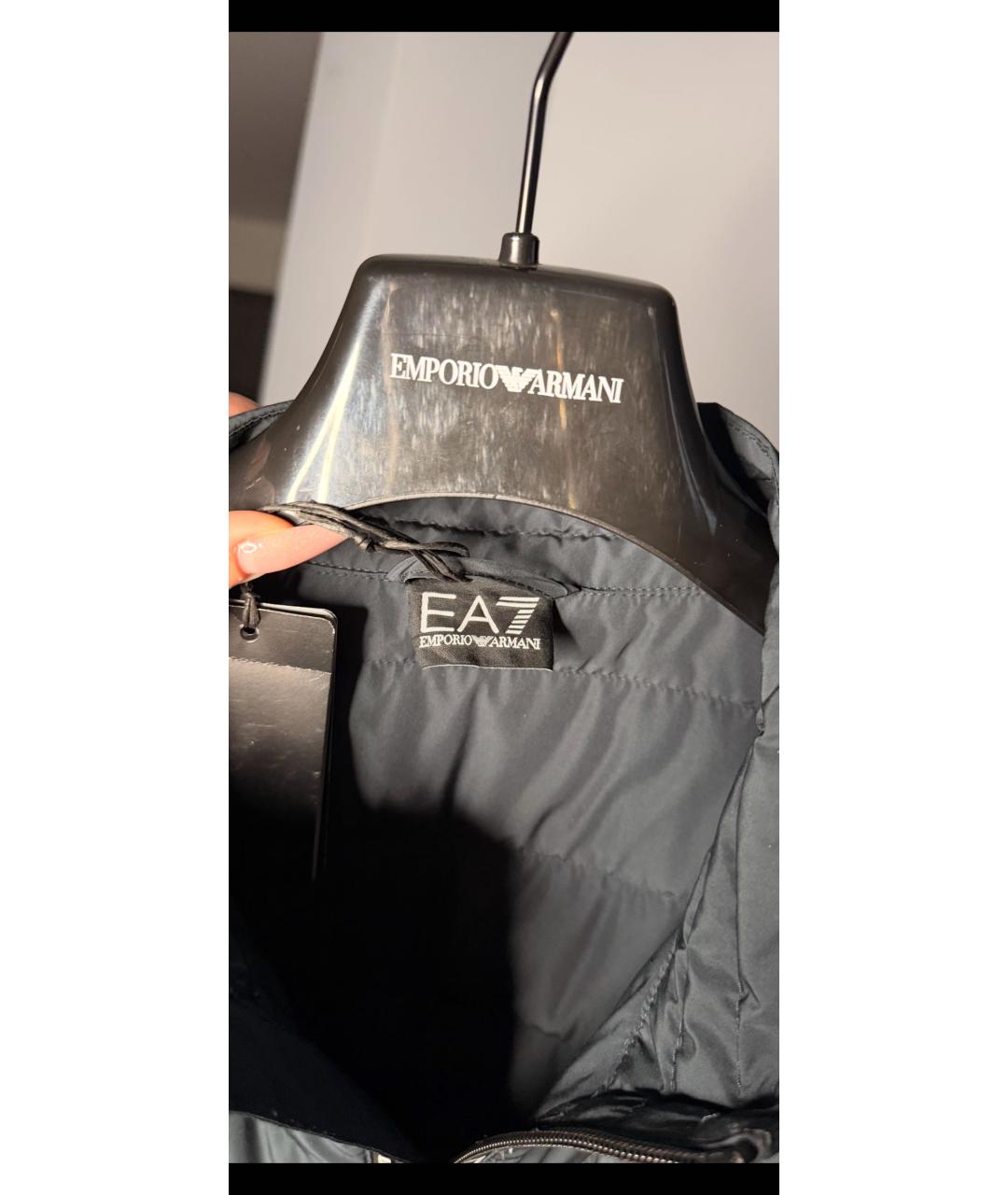 EA7 Антрацитовый хлопковый жилет, фото 3