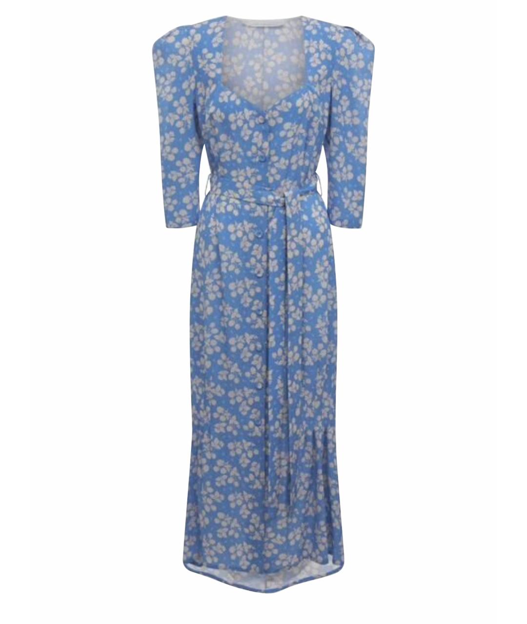 ULYANA SERGEENKO Голубое вискозное повседневное платье, фото 1