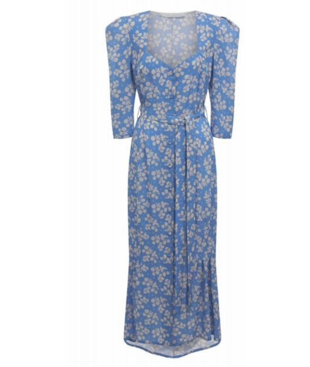 ULYANA SERGEENKO Голубое вискозное повседневное платье, фото 2