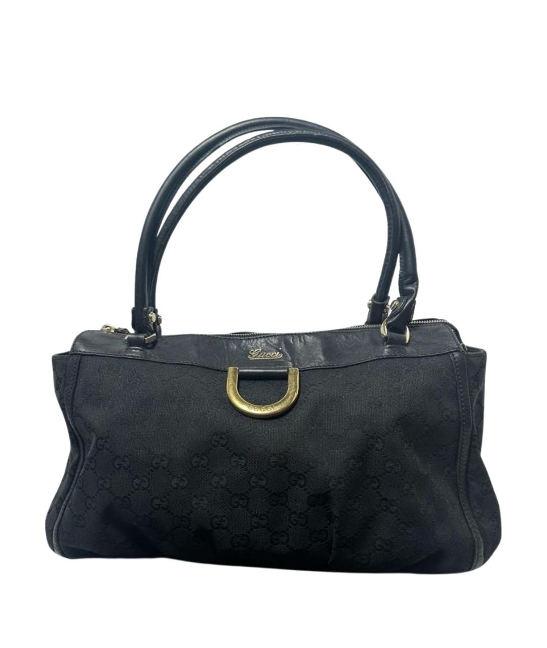 GUCCI Черная тканевая сумка тоут, фото 1