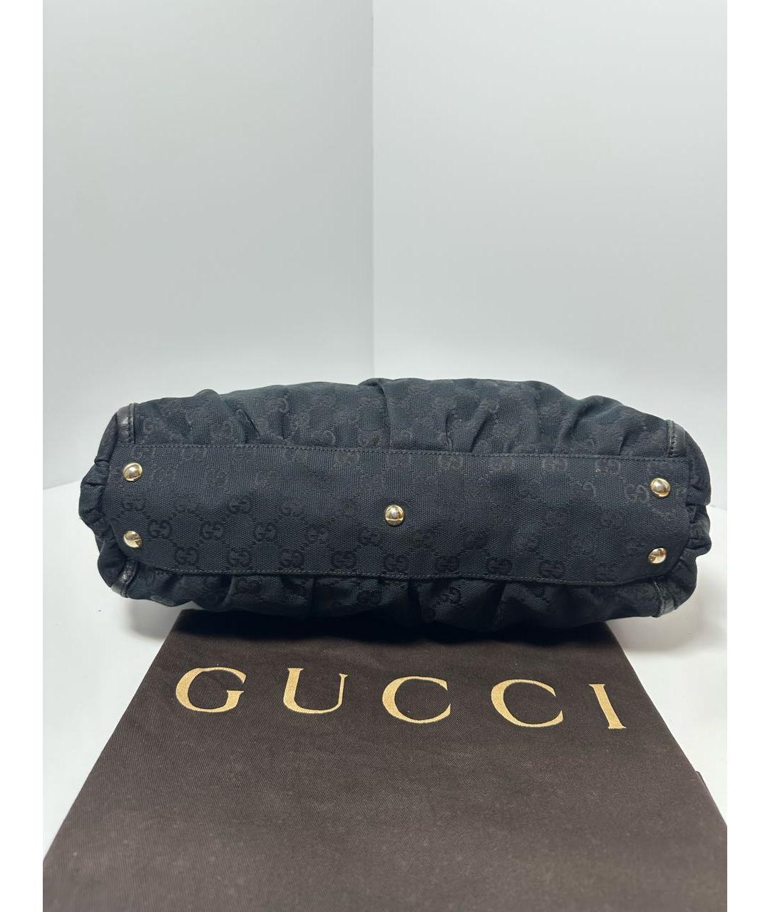 GUCCI Черная тканевая сумка тоут, фото 3