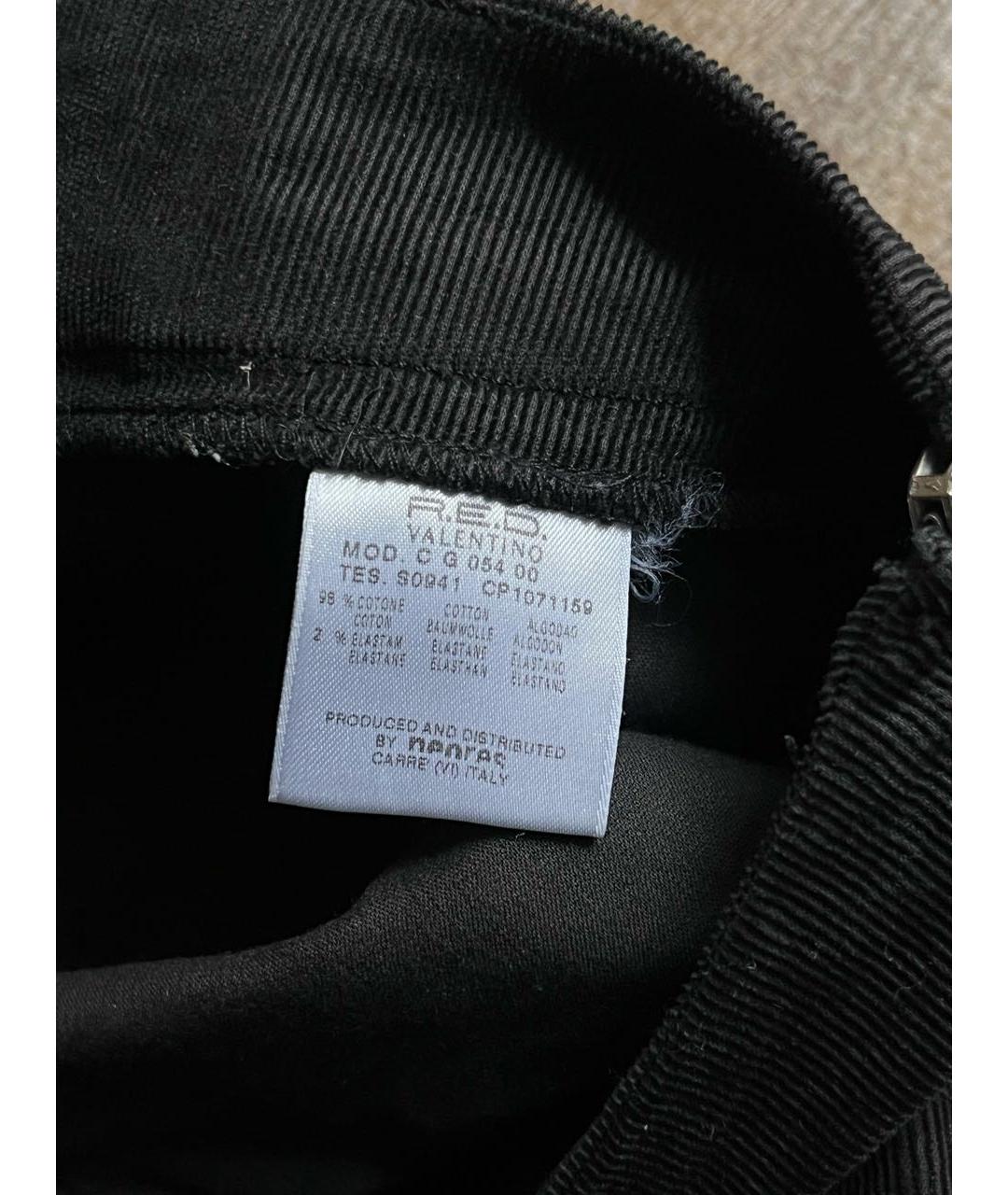 RED VALENTINO Черная хлопковая юбка мини, фото 5