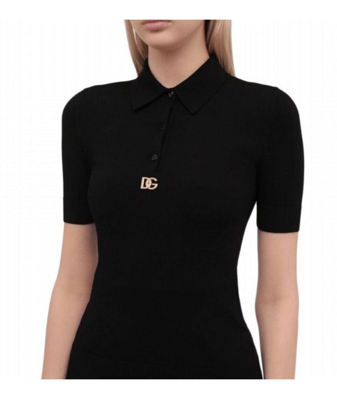 DOLCE&GABBANA Черная вискозная водолазка, фото 4