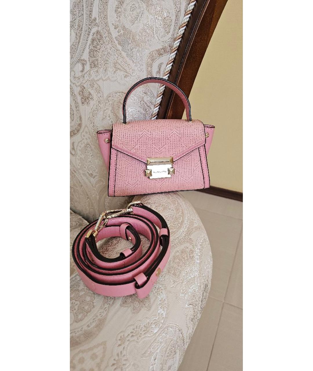 MICHAEL KORS Розовая кожаная сумка тоут, фото 7