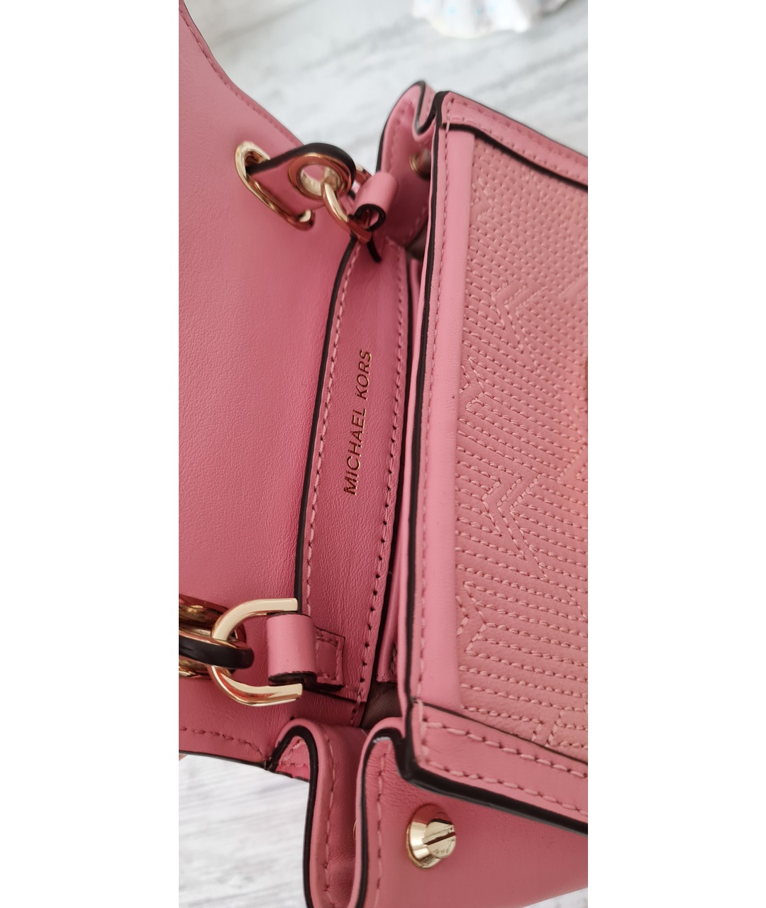 MICHAEL KORS Розовая кожаная сумка тоут, фото 6