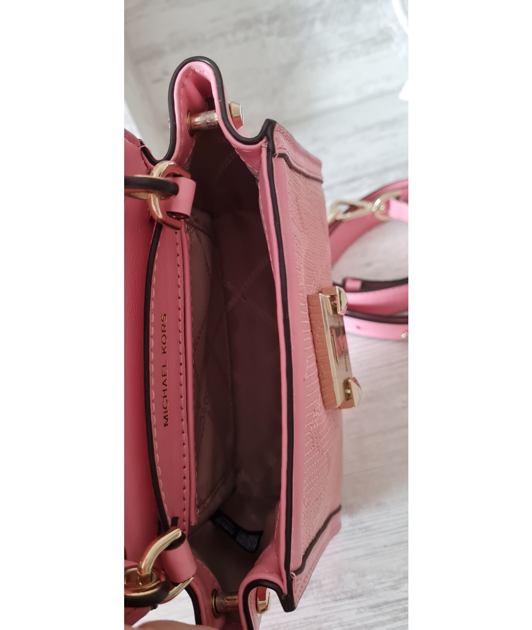 MICHAEL KORS Розовая кожаная сумка тоут, фото 4