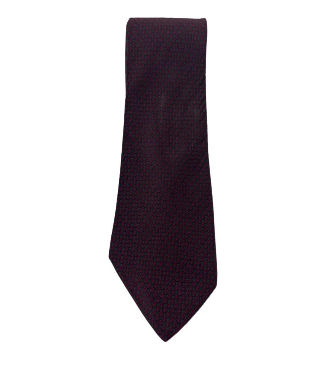 CHRISTIAN DIOR Бордовый шелковый галстук, фото 1