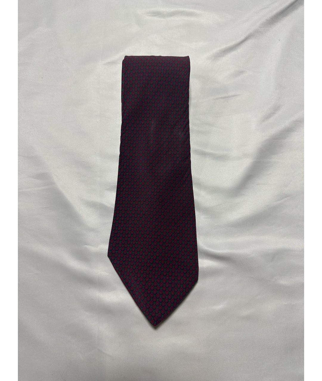 CHRISTIAN DIOR Бордовый шелковый галстук, фото 5